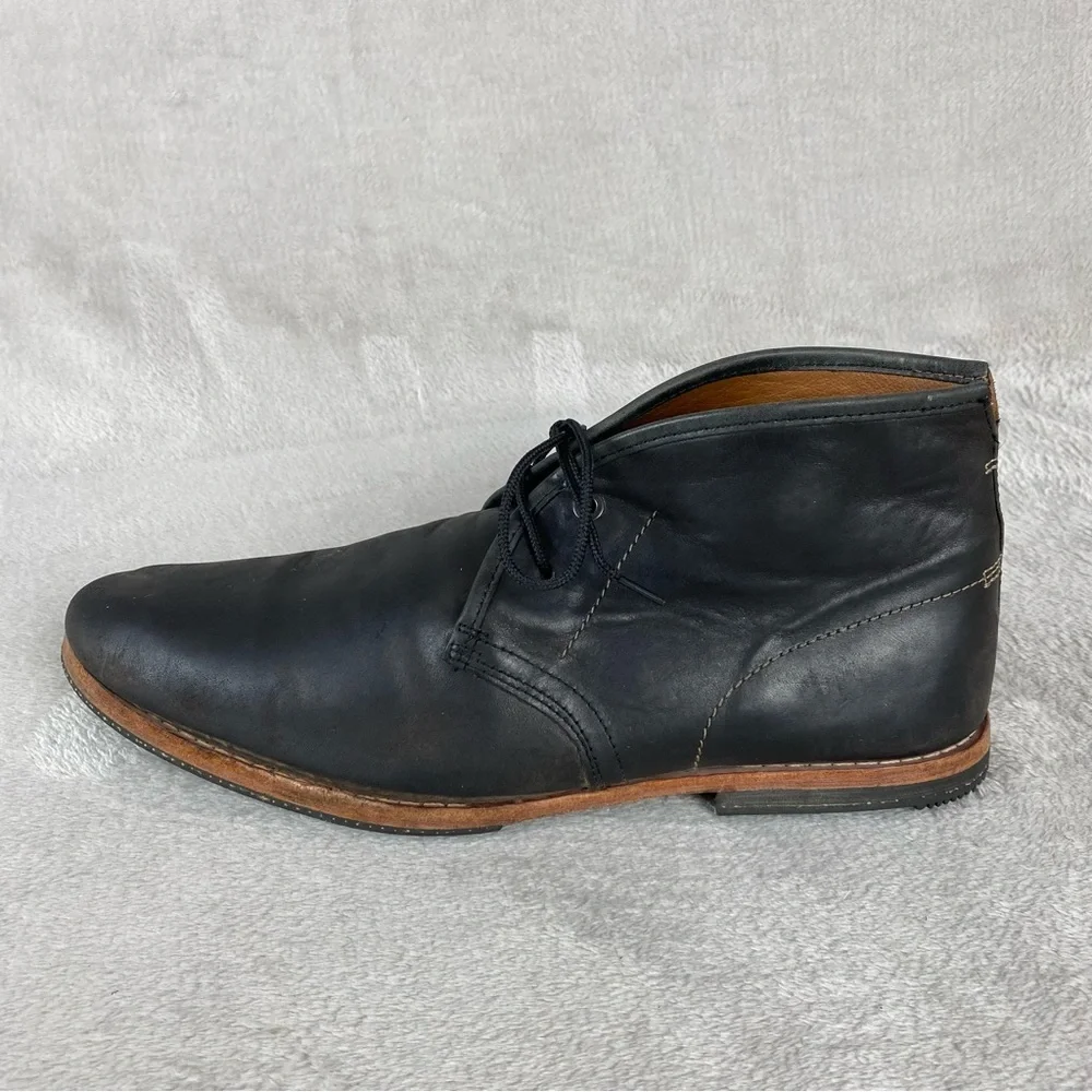 Timberland Men's Wodehouse Chukka Boots Size 12 Distress Leather Black Shoes